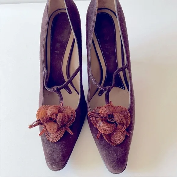 MARNI suede t strap pumps - Picture 4 of 6